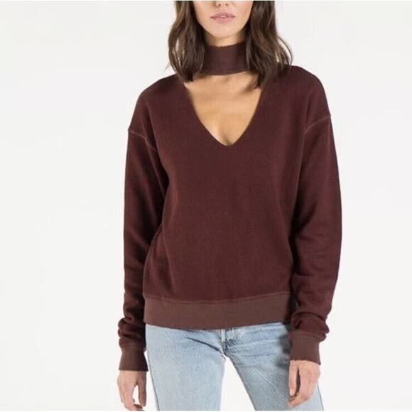 n:PHILANTHROPY Sweaters - n:Philanthropy Bae Cutout Sweater in Mulberry - Size: Small